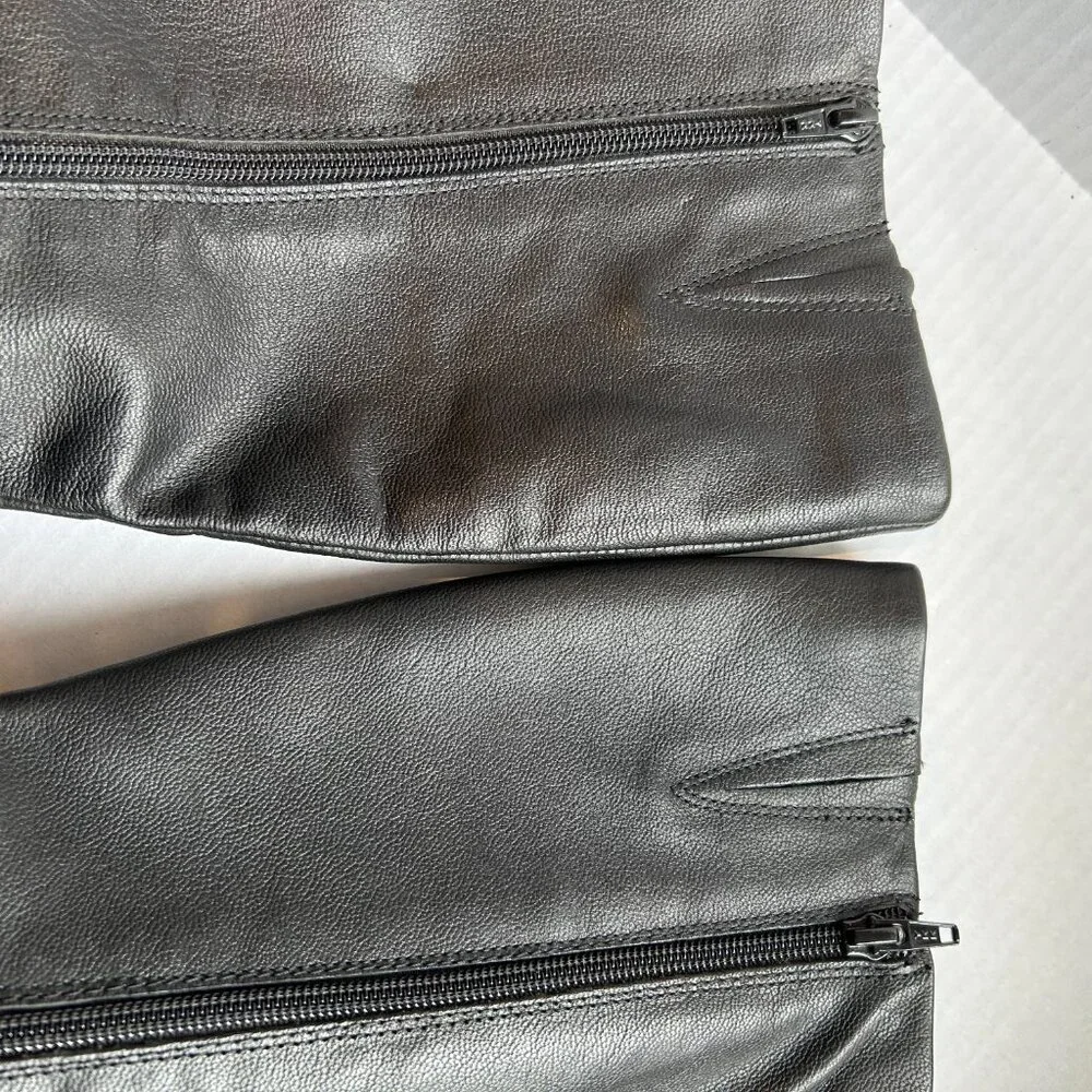 Liz & Co Black Leather Women's Calf Height Boots Size 9 Heel 4" - Picture 13 of 15